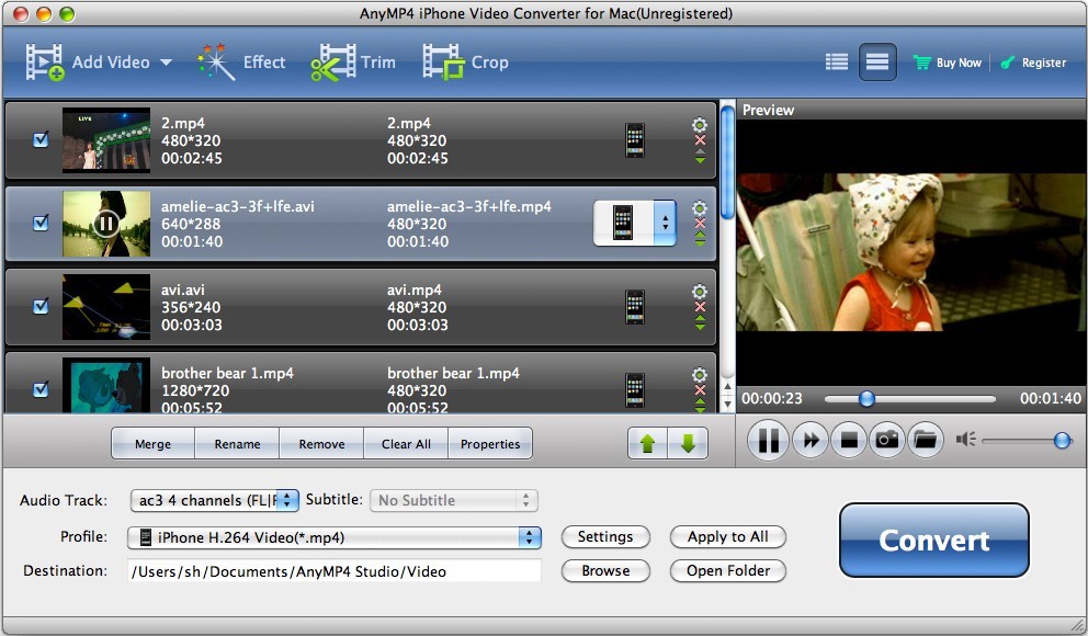 AnyMP4 iPhone 5 Video Converter for Mac 6.1.20