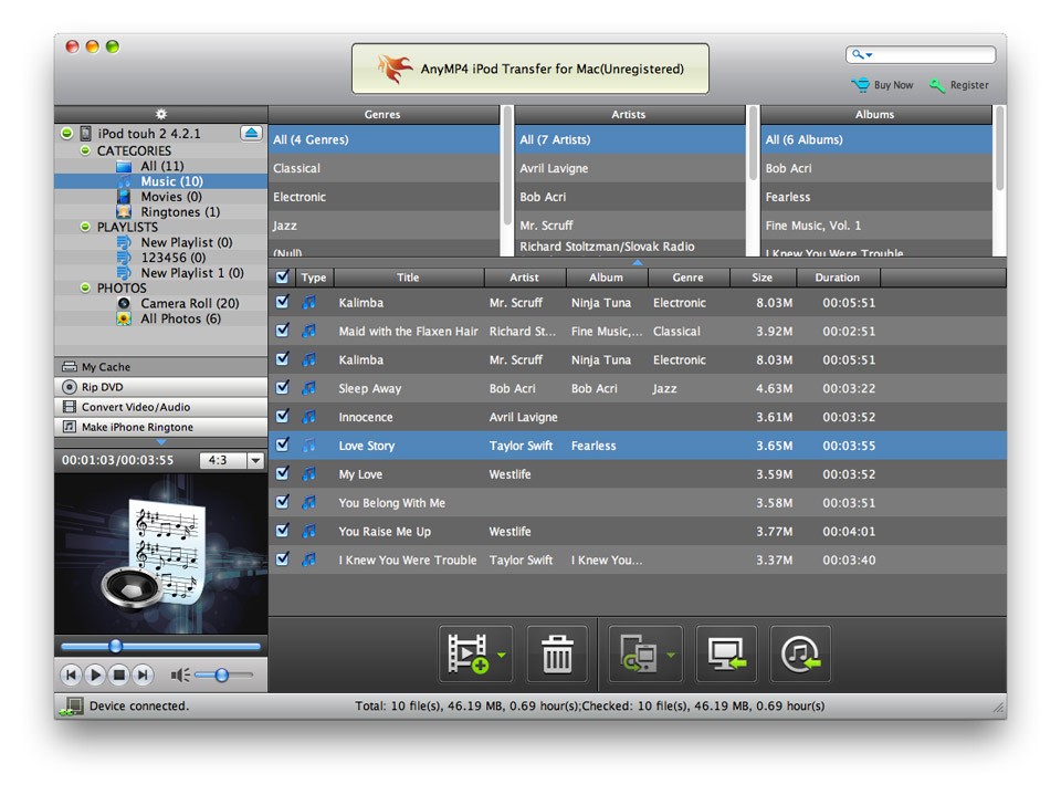 AnyMP4 iPod Transfer for Mac 7.0.16
