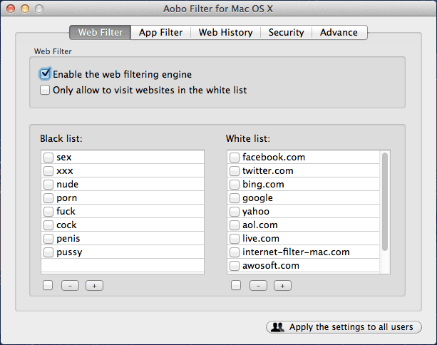 Aobo Filter for Mac Standard 2.1