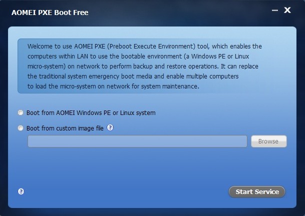 AOMEI PXE Boot Free 1.5