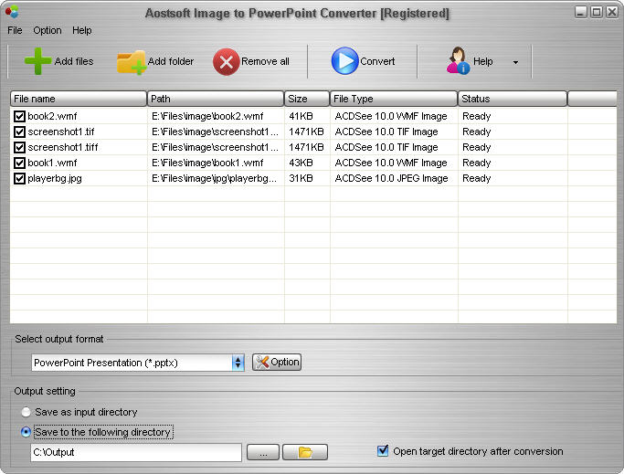 Aostsoft Image to PowerPoint Converter 3.8.3