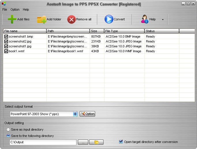 Aostsoft Image to PPS PPSX Converter 3.8.3