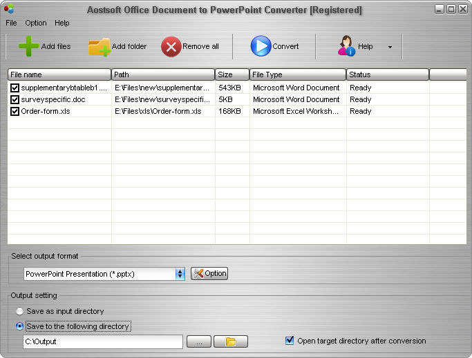 Aostsoft Office Document to PowerPoint Converter 3.8.2