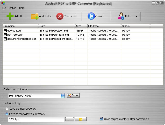 Aostsoft PDF to BMP Converter 3.8.3