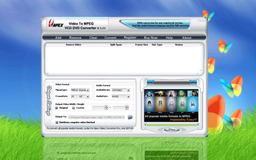 Apex Video To MPEG VCD DVD Converter 4.78
