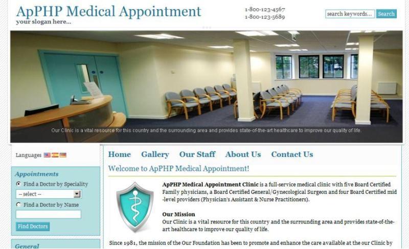 ApPHP Online Medical Appointment script 3.0.0