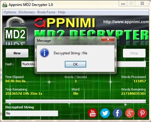 Appnimi MD2 Decrypter 1.0