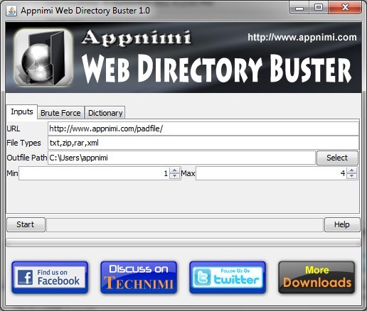 Appnimi Web Directory Buster 1.0