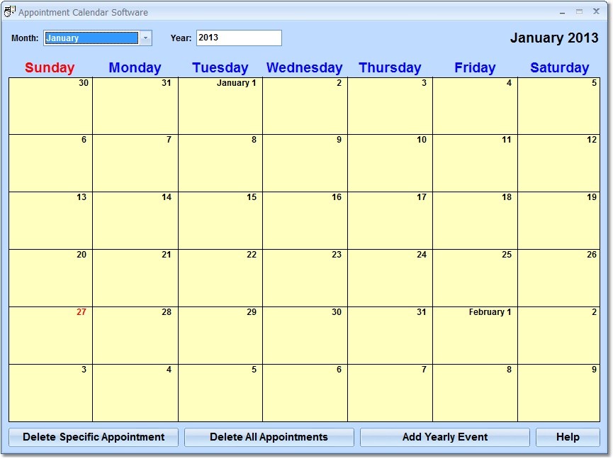 Appointment Calendar Software 7.0