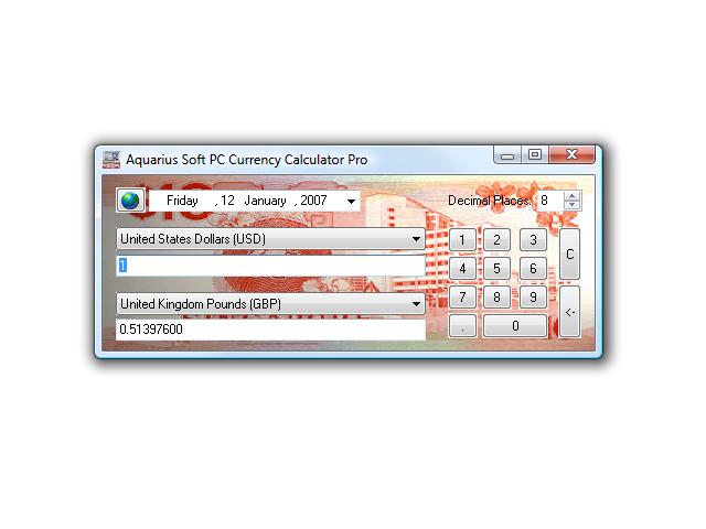 Aquarius Soft PC Currency Calculator 2.6