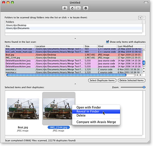 Araxis Find Duplicate Files for Max OS X 2012.374