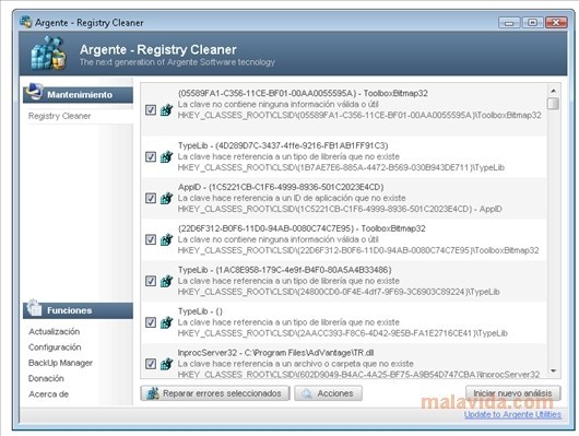Argente - Registry Cleaner Portable 3.1.0.1