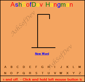 AshSofDev Hangman 1.0.0.0
