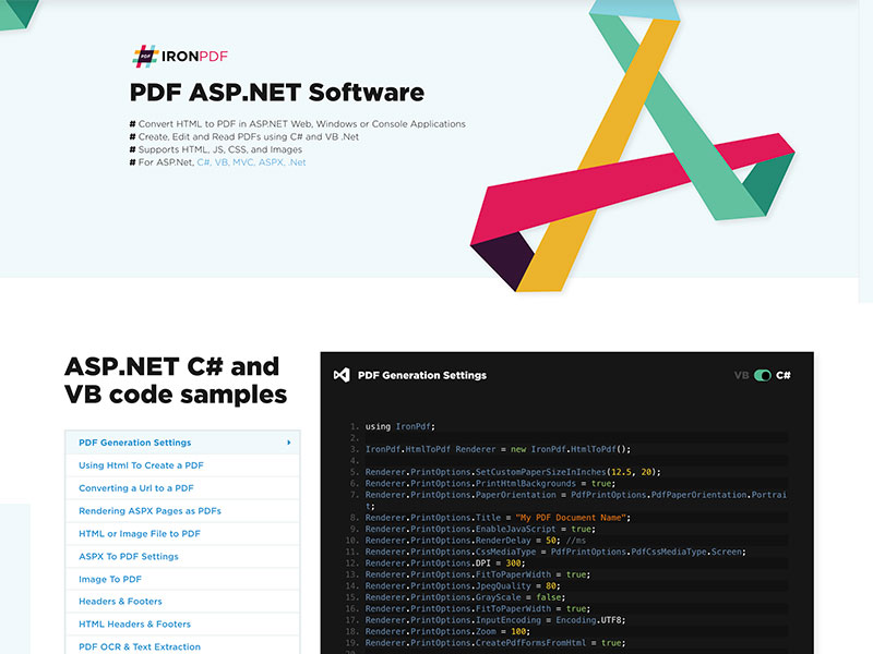 ASP. NET C# PDF Software 2020.3.2