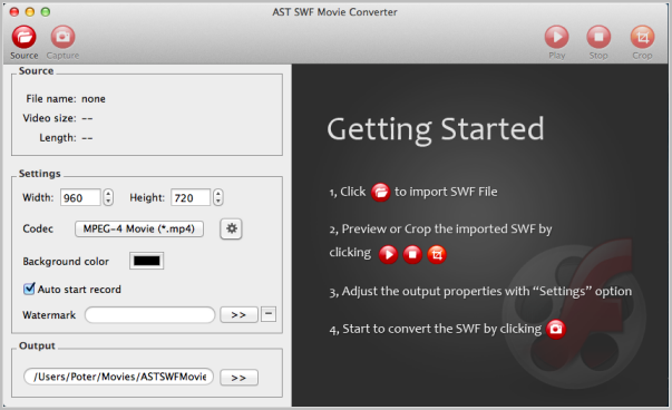 AST SWF Movie Converter for Mac 2.5