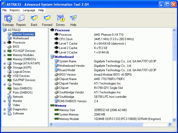 ASTRA32 - Advanced System Information Tool 2.13
