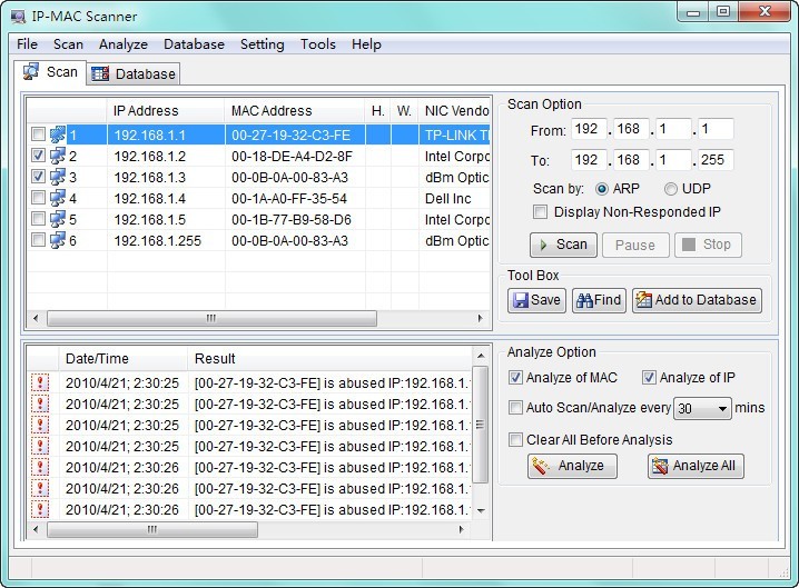 AthTek IP - MAC Scanner 2.0