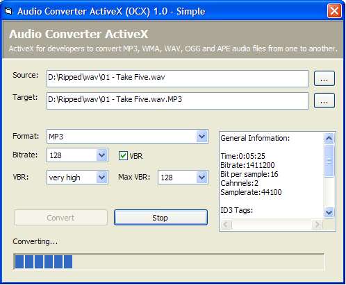 Audio Converter Activex (OCX) 1.0