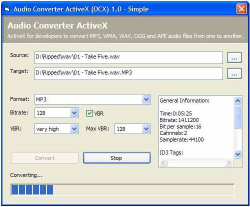 Audio Encoder Decoder ActiveX (OCX) 1.0