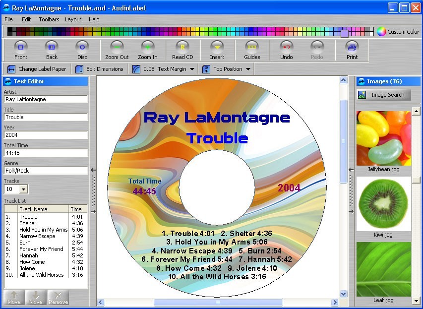 AudioLabel CD DVD Labeler 3.20