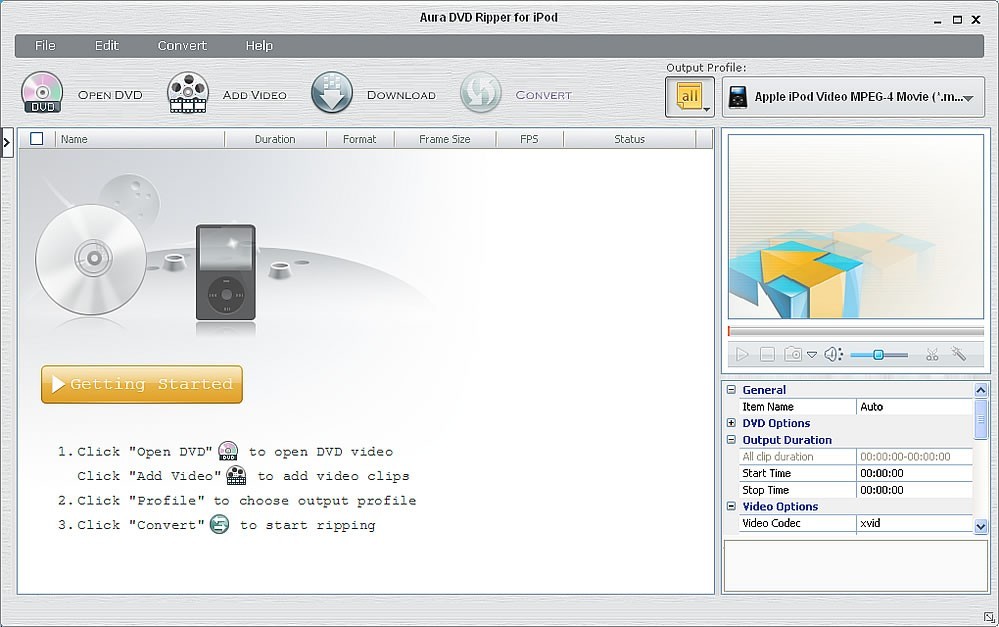 Aura DVD Ripper for iPod 1.33