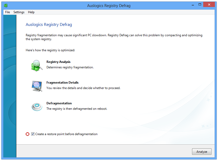 Auslogics Registry Defrag 9.0.0