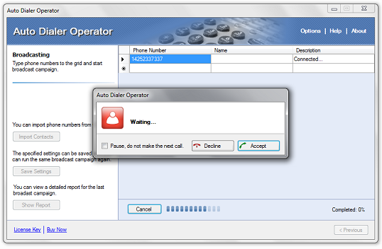 Auto Dialer Operator Predictive Dialer 1.0.0.0