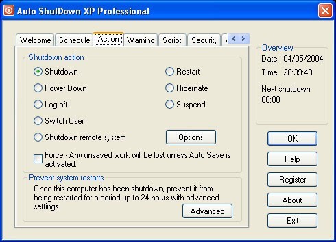 Auto ShutDown XP Professional 2005 2005