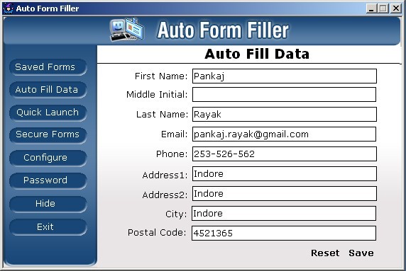AutoFormFiller Pro 1.0