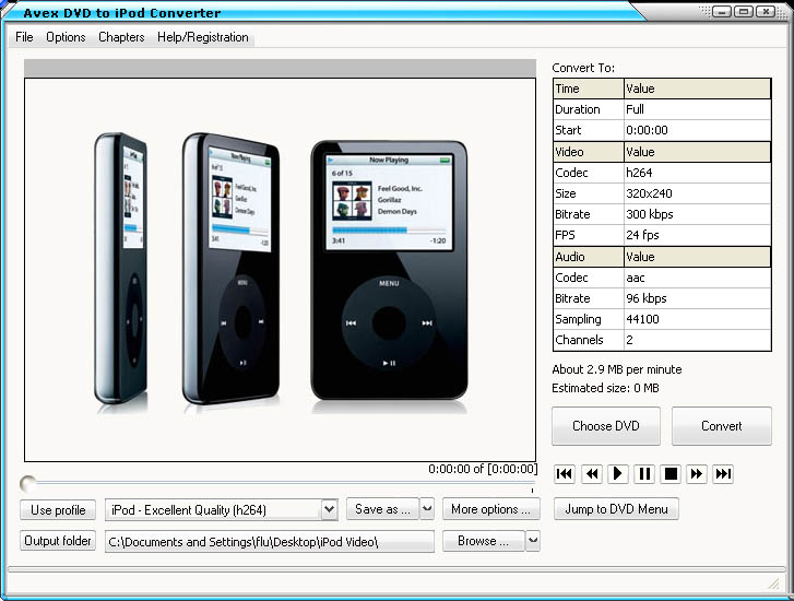 Avex DVD to iPod Converter 4.0