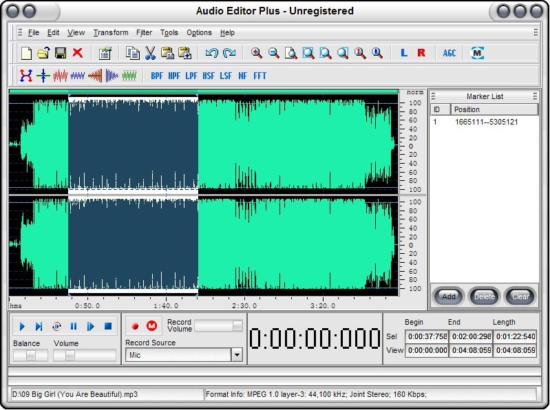 AVFormat Audio Editor Plus 3.41