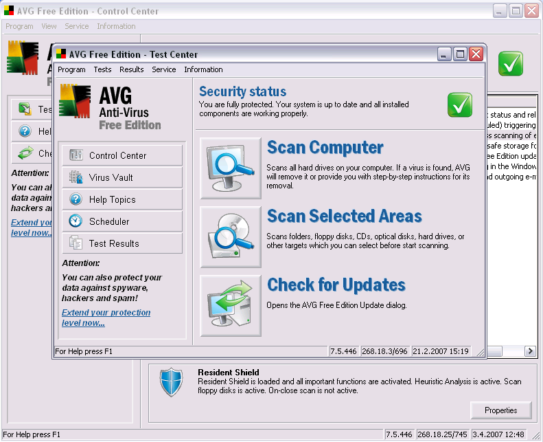 AVG Anti-Virus Free Edition 7.5.523a 1293