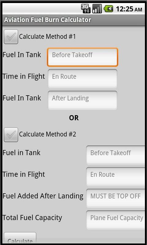 Aviation Fuel Burn Calculator 3.1