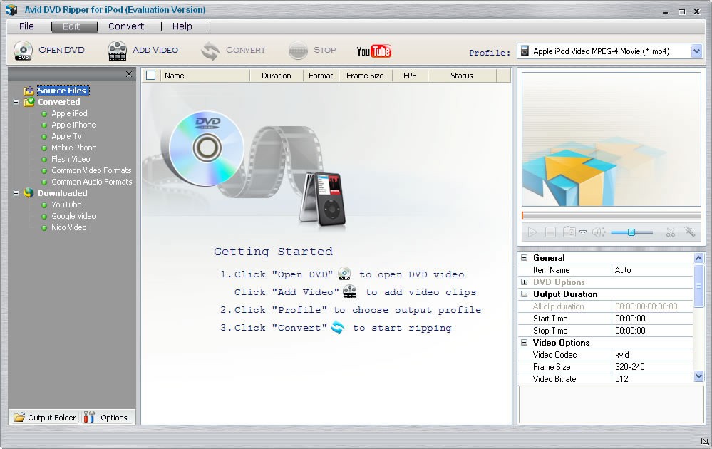 Avid DVD Ripper for iPod 1.26