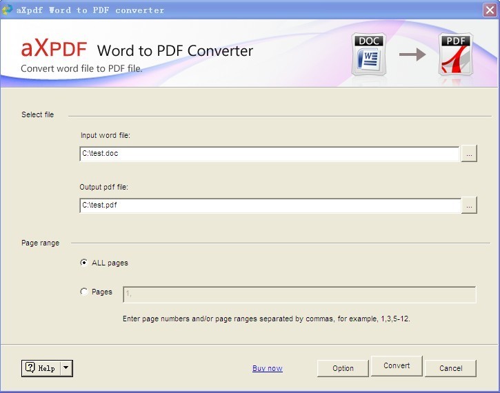 AXPDF Word to PDF Converter 2.1