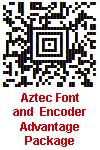 Aztec Font and Encoder Advantage Package 13.11