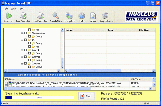 Backup Recovery Software 8.05.01