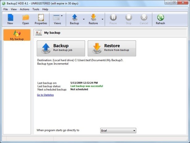 Backup to HDD 4.2