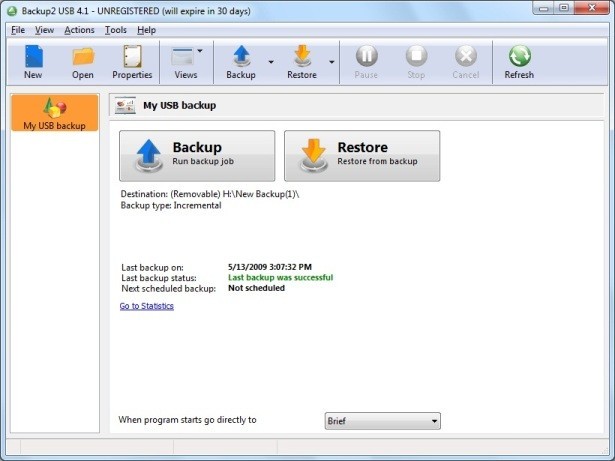 Backup to USB Brandable Backup Software 4.4