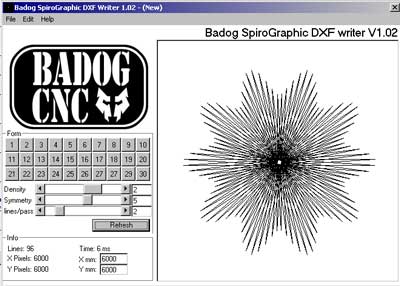 Badog SpiroGraphic CNC DXF Writer 1.02