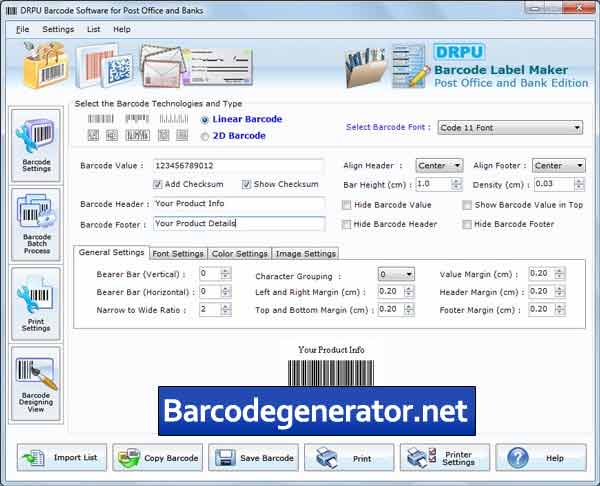 Bank Barcode Generator 7.3.0.1