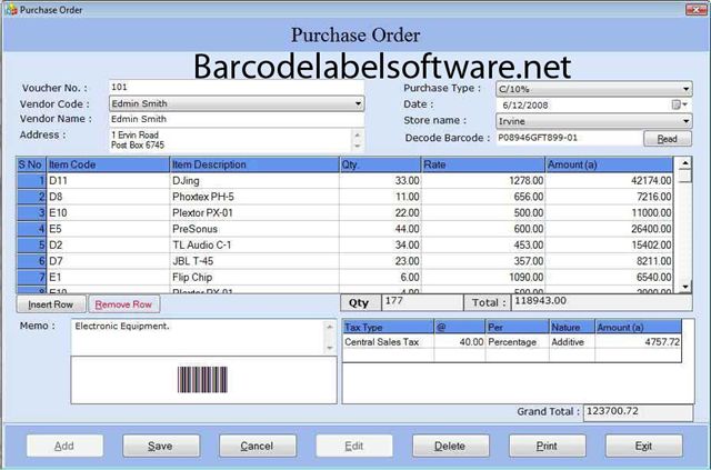 Barcode Accounting Software 3.0.1.5