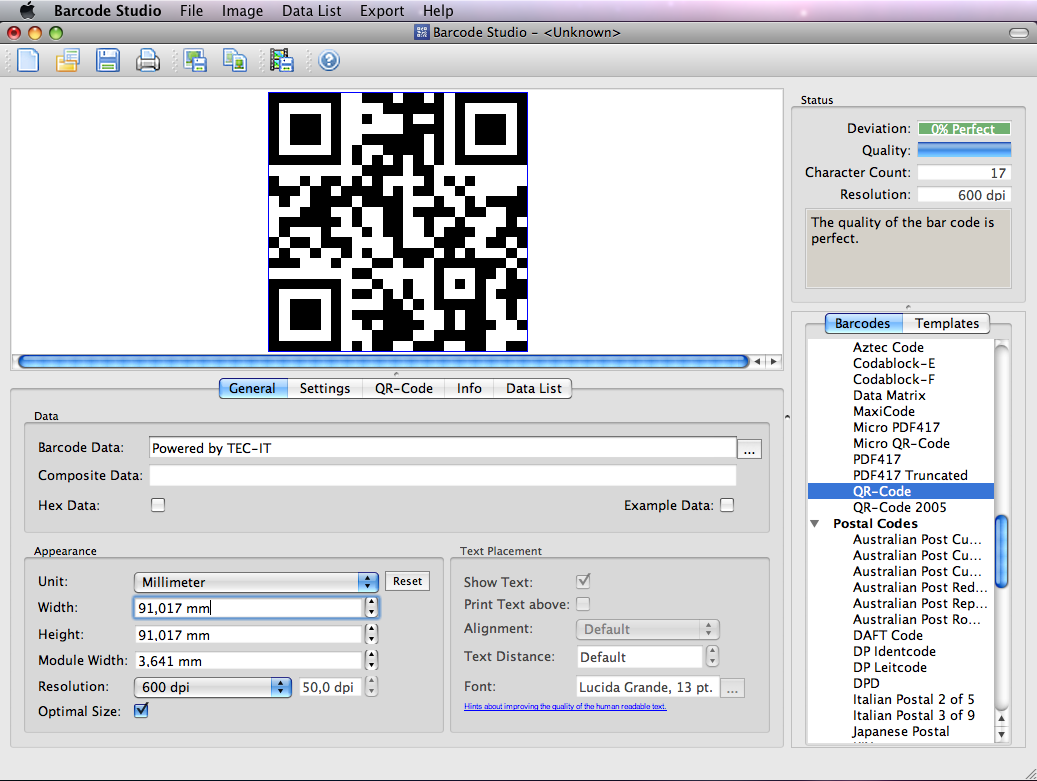 Barcode Creator Software Barcode Studio for Mac 15.0.0