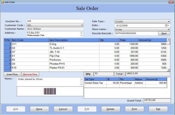 Barcode Enabled Accounting Software 3.0.1.5