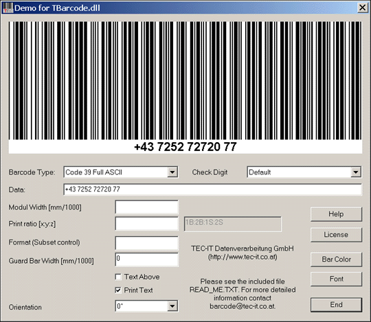 Barcode Generator - Barcode DLL 11.1.0