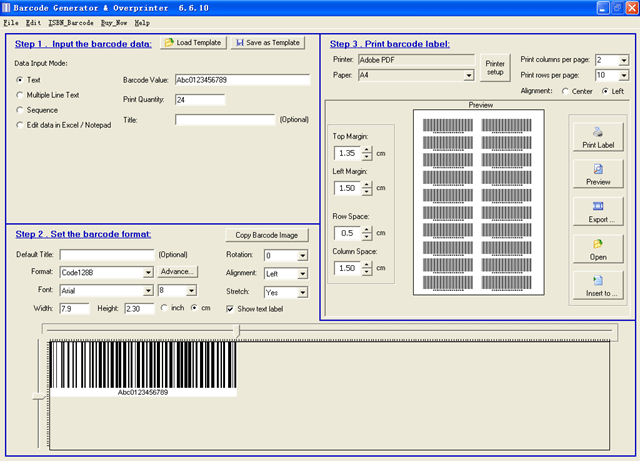 Barcode Generator & Overprinter 6.6.10