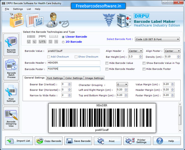 Barcode Generator for Medical Equipments 7.3.0.1