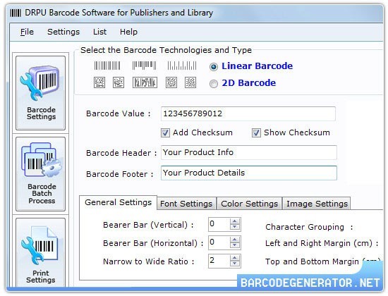 Barcode Generator Software for Publisher 7.3.0.1