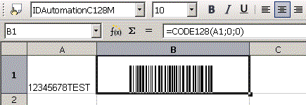 Barcode macros for OpenOffice and StarOffice 6.2