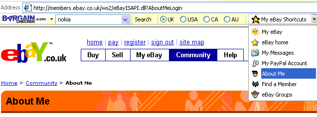 BargainChecker misspelled eBay Toolbar 3.3